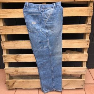 34X30 Wrangler light wash carpenters pants these pants have had alterations